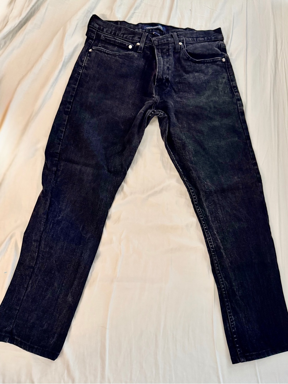 Calvin Klein Jeans Men's Black Straight-Leg Denim